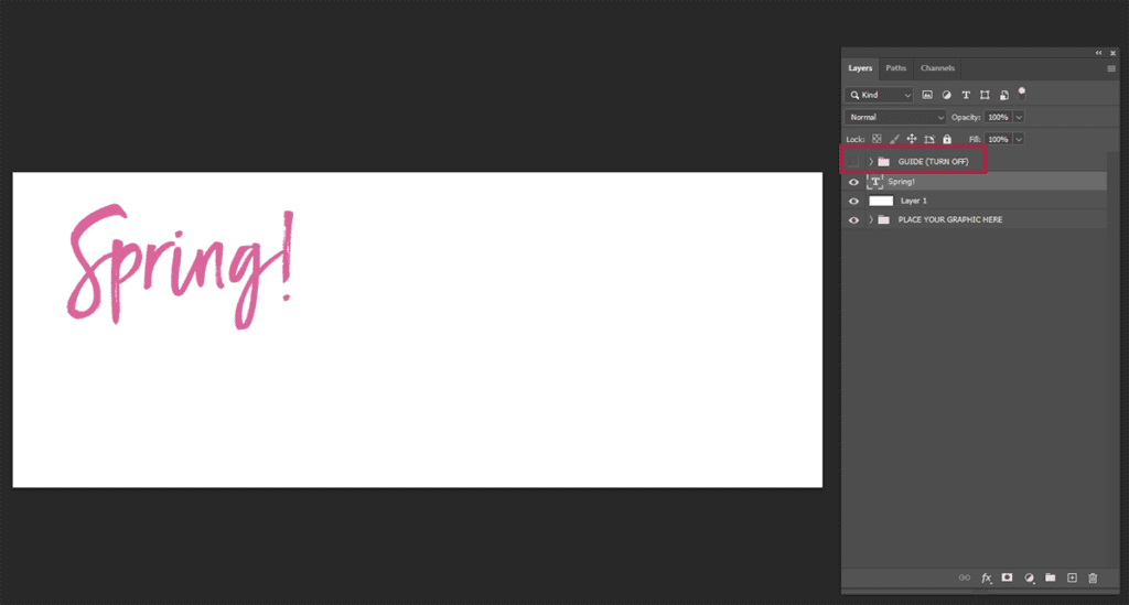 Preview design with text